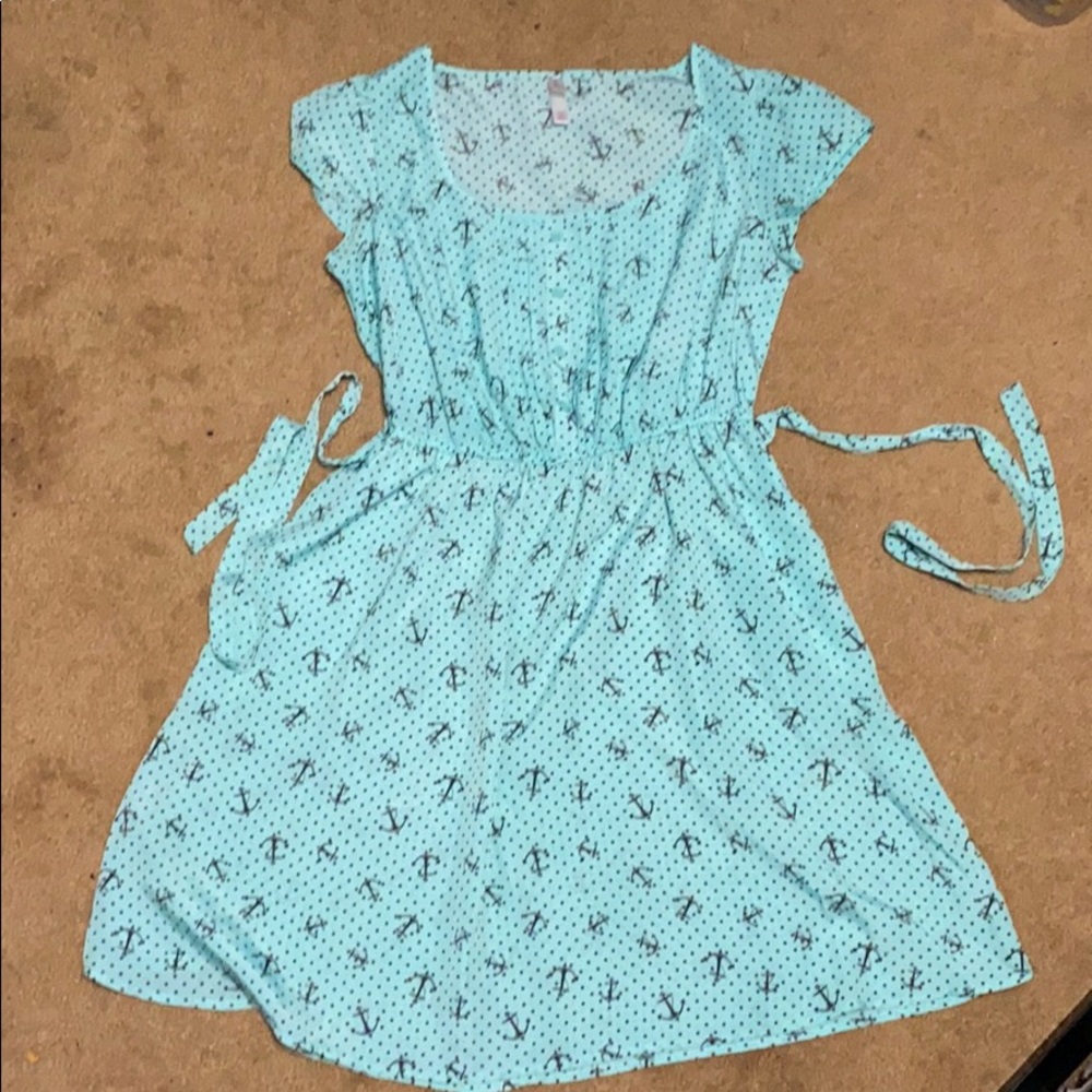 Anchor Print Skater Dress